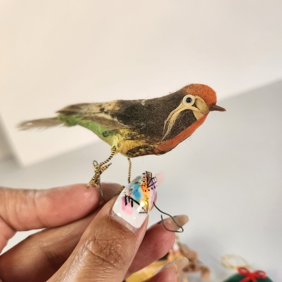 Lot of Vintage Christmas Tree Ornaments 60s 70s 80s 90s Kitsch Birds Geese Santa - Picture 7 of 13